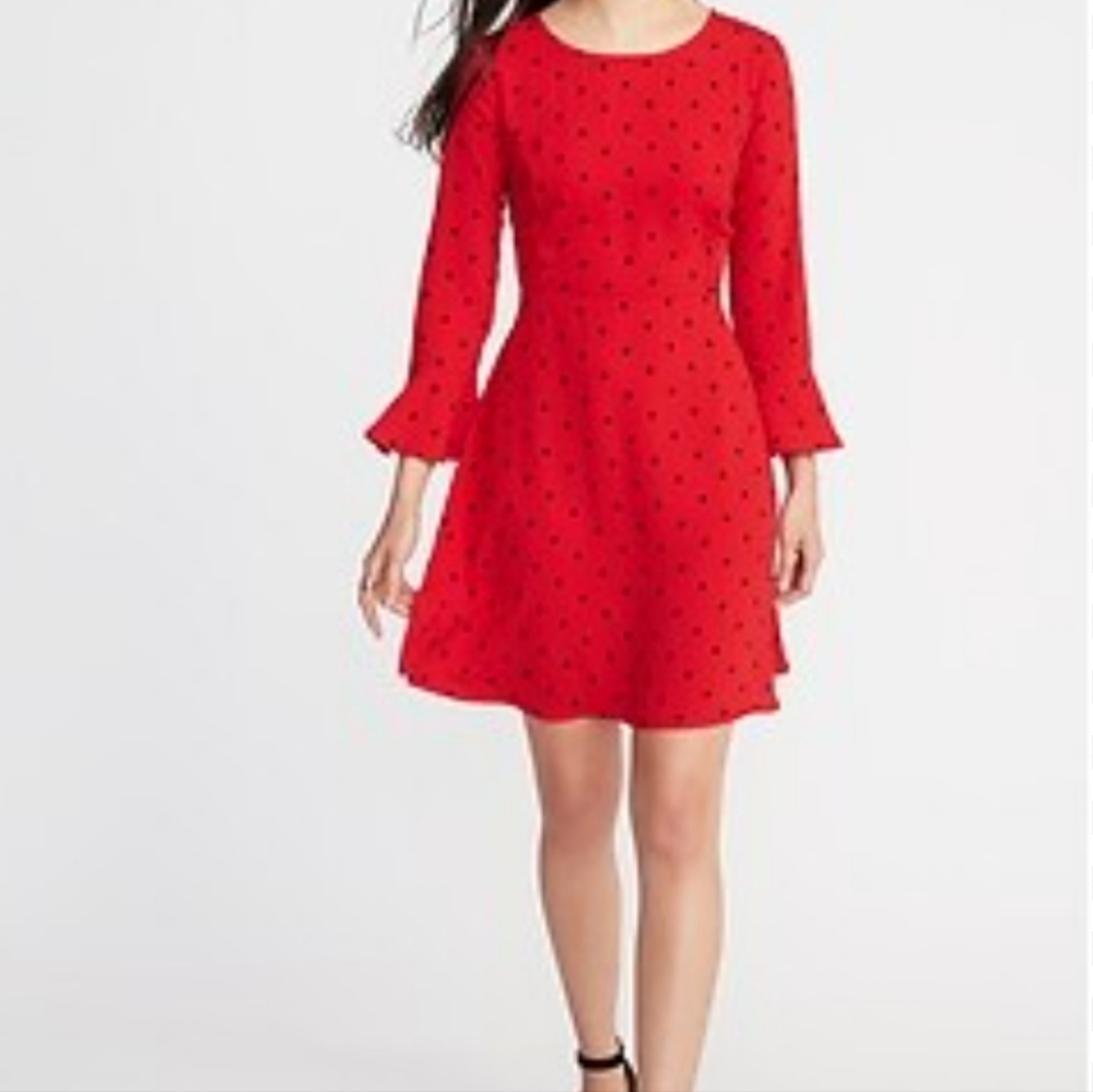 Red  polka dots Dress 👗